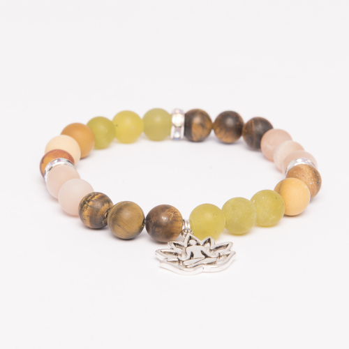 Solar Plexus Chakra Gemstone BRACELET + AFFIRMATIONS - Confidence/Willpower