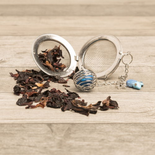 THROAT Chakra BLUE Gemstone LOOSE TEA INFUSER + Spells