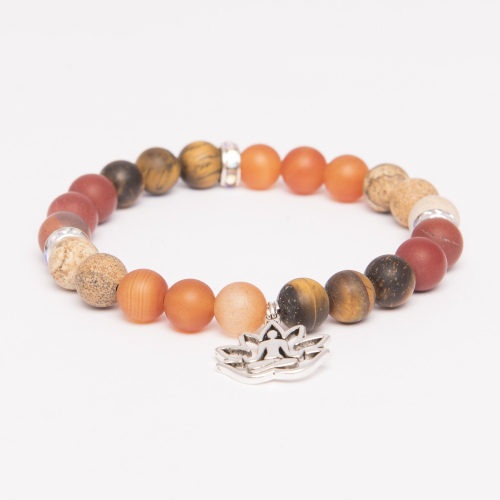 Sacral Chakra Gemstone BRACELET + AFFIRMATIONS - Passion/Creativity/Strength