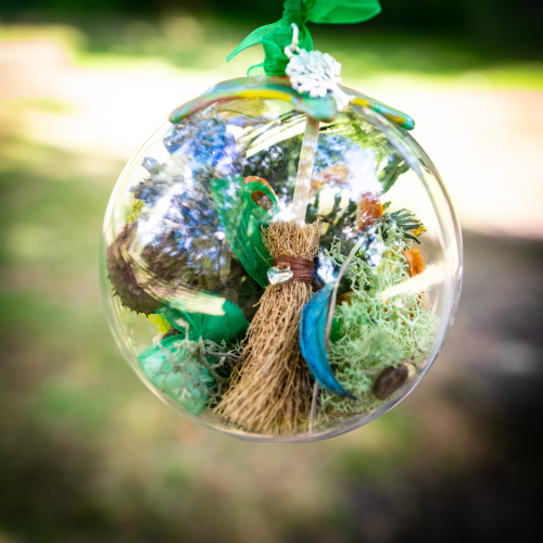 WITCHES BALL Tree Of Life Theme With A Personalised BLESSING