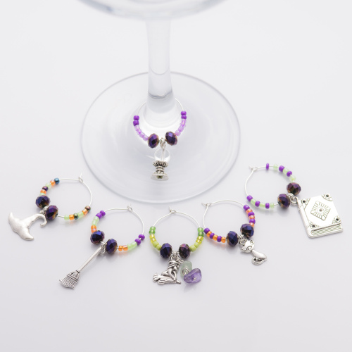 THE WITCHING HOUR Wine GLASS CHARMS Set of 6