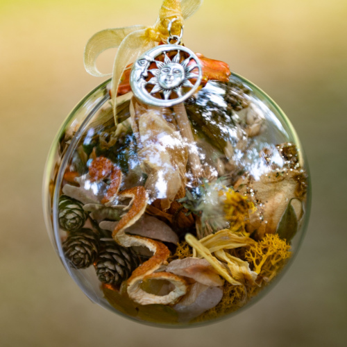 WITCHES BALL Sun Goddess Theme With A Personalised BLESSING