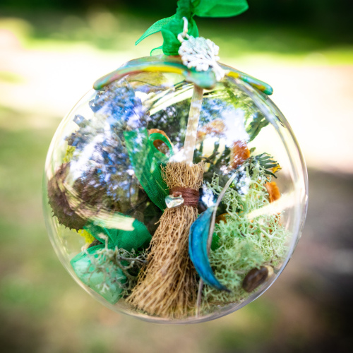 WITCHES BALL Tree Of Life Theme With A Personalised BLESSING